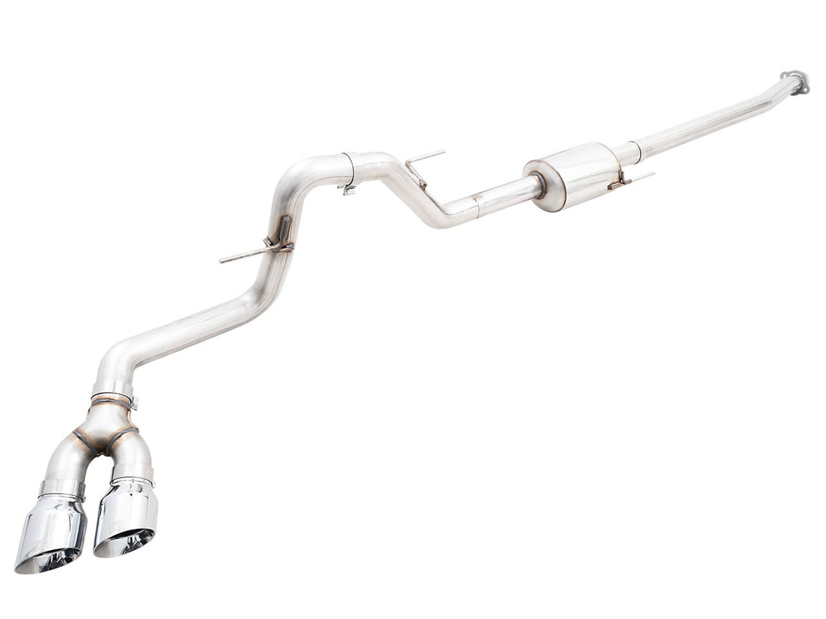 AWE 0FG Dual Side Exit Exhaust for '21+ Ford F-150 - 4.5 Chrome Silver Tips image 1