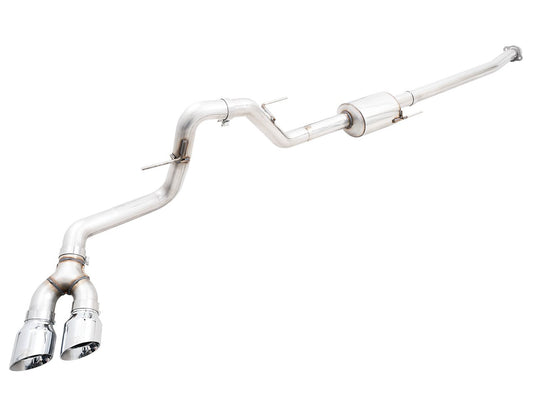 AWE 0FG Dual Side Exit Exhaust for '21+ Ford F-150 - 4.5 Chrome Silver Tips image 1