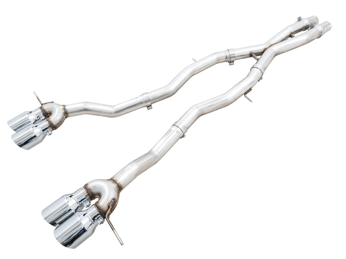 AWE Track Edition Catback Exhaust for BMW G8X M3/M4 - Chrome Silver Tips image 1