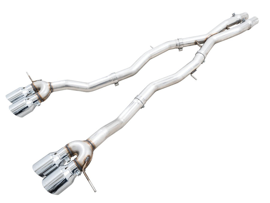 AWE Track Edition Catback Exhaust for BMW G8X M3/M4 - Chrome Silver Tips image 1