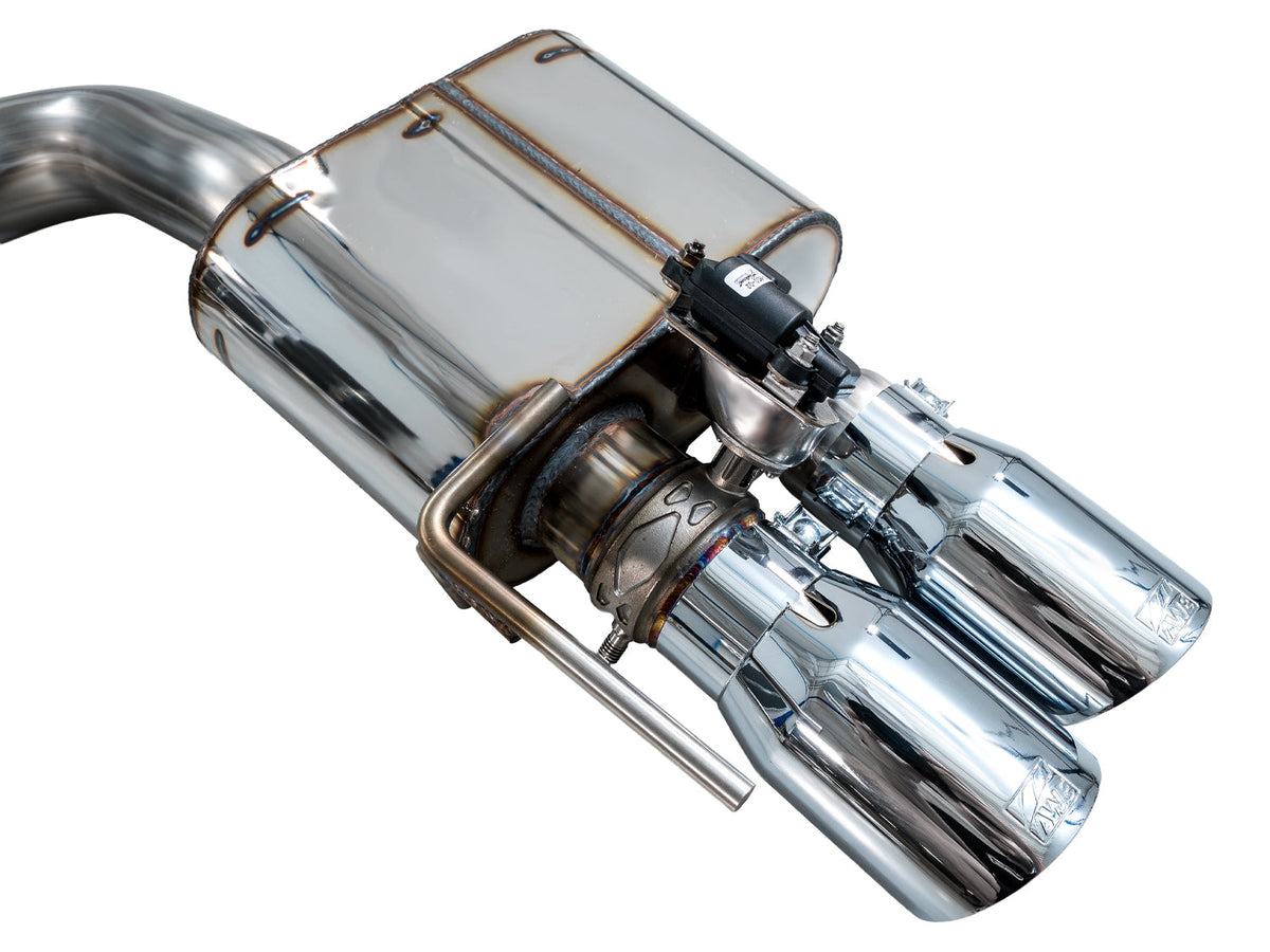 AWE SwitchPath™ Cat-back Exhaust for '18-'23 S550 Mustang GT - Quad Chrome Silver Tips image 14