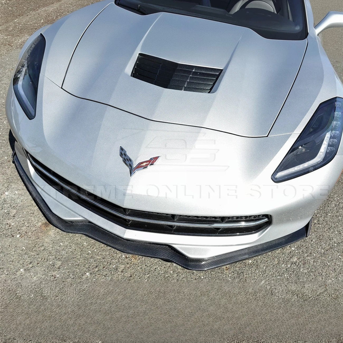 Chevrolet Corvette C7 Stage 2 Front Splitter With Side End Caps image 21