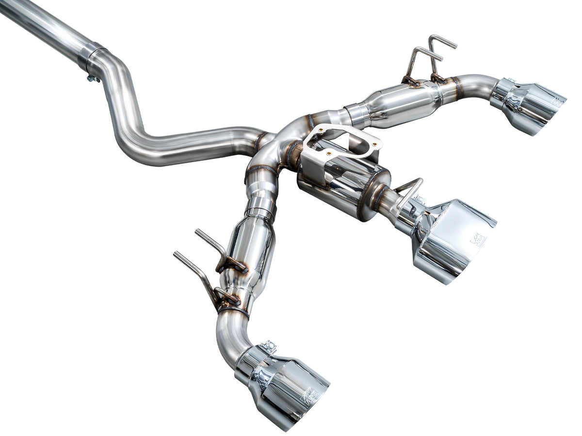 AWE Track Edition Exhaust for GR Corolla - Chrome Silver Tips image 8