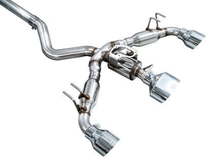 AWE Track Edition Exhaust for GR Corolla - Chrome Silver Tips image 8