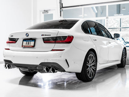 AWE Non-Resonated Touring Edition Exhaust for G2X M340i / M440i - Chrome Silver Tips image 2