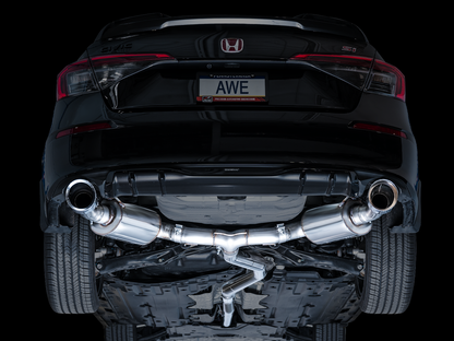 AWE Touring Edition Exhaust for FE1 Civic Si/DE4 Acura Integra - Chrome Silver Tips image 11