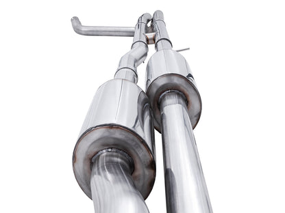 AWE 0FG Catback Split Rear Exit Exhaust for 4th Gen Silverado/Sierra 1500 6.2L (with bumper cutouts) - Quad Chrome Silver Tips image 9