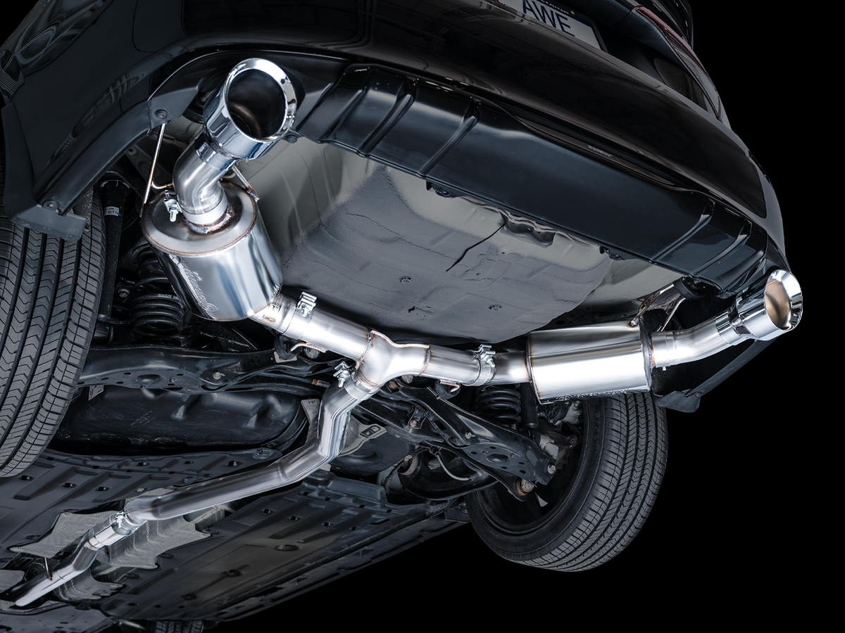AWE Touring Edition Exhaust for FE1 Civic Si/DE4 Acura Integra - Chrome Silver Tips image 2