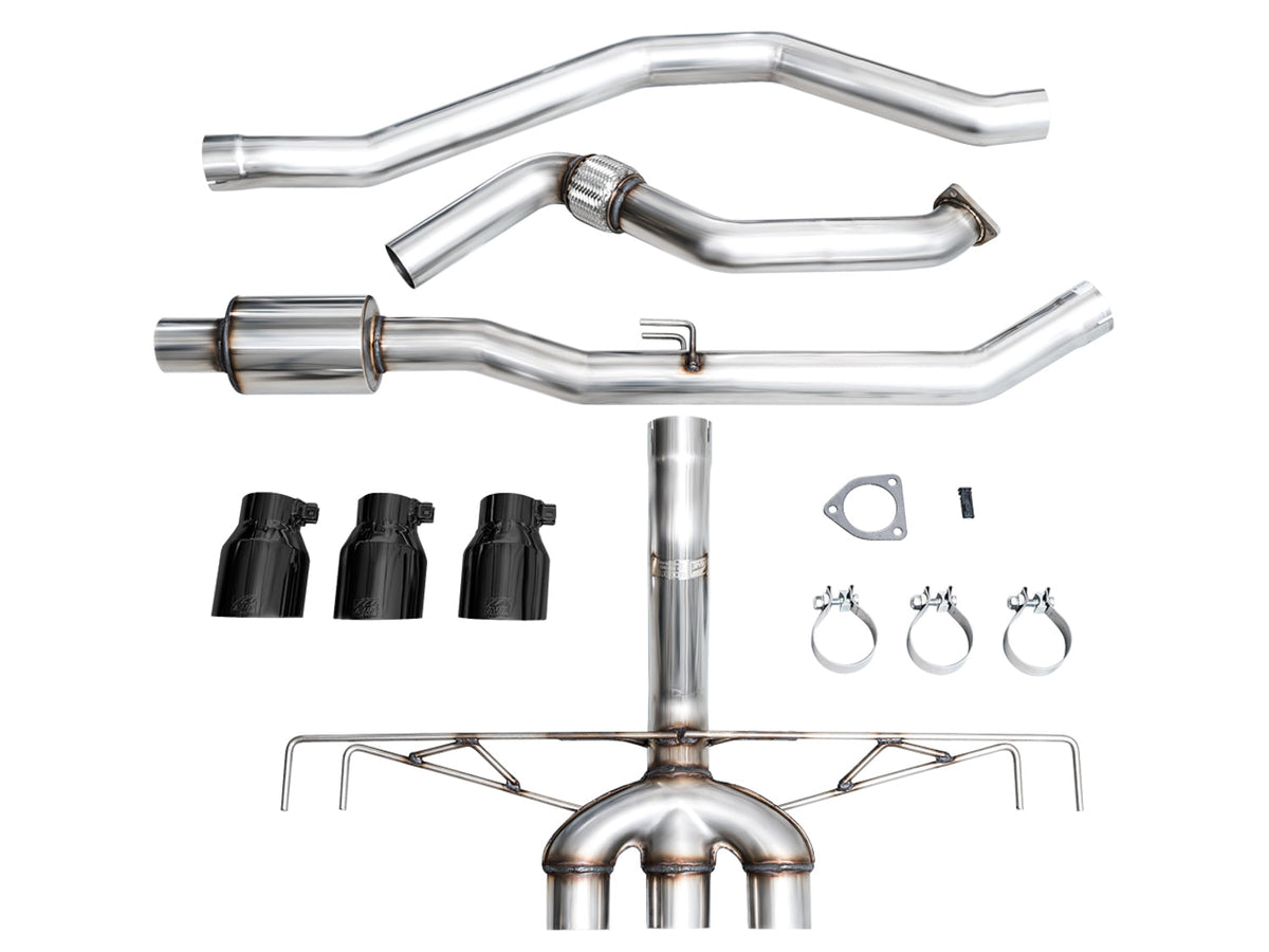 AWE Track Edition Exhaust for FL5 Civic Type R - Triple Diamond Black Tips image 28