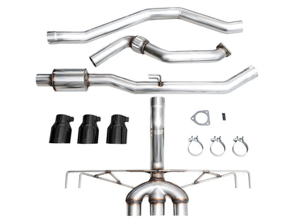 AWE Track Edition Exhaust for FL5 Civic Type R - Triple Diamond Black Tips image 28