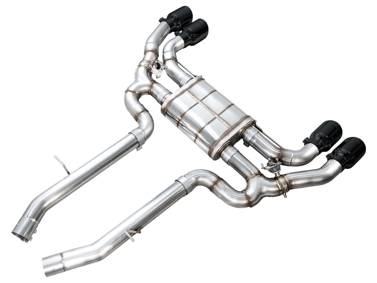 AWE Valved SwitchPath™ Axleback Exhaust for BMW F97 X3 M / F98 X4 M - Diamond Black Tips image 9