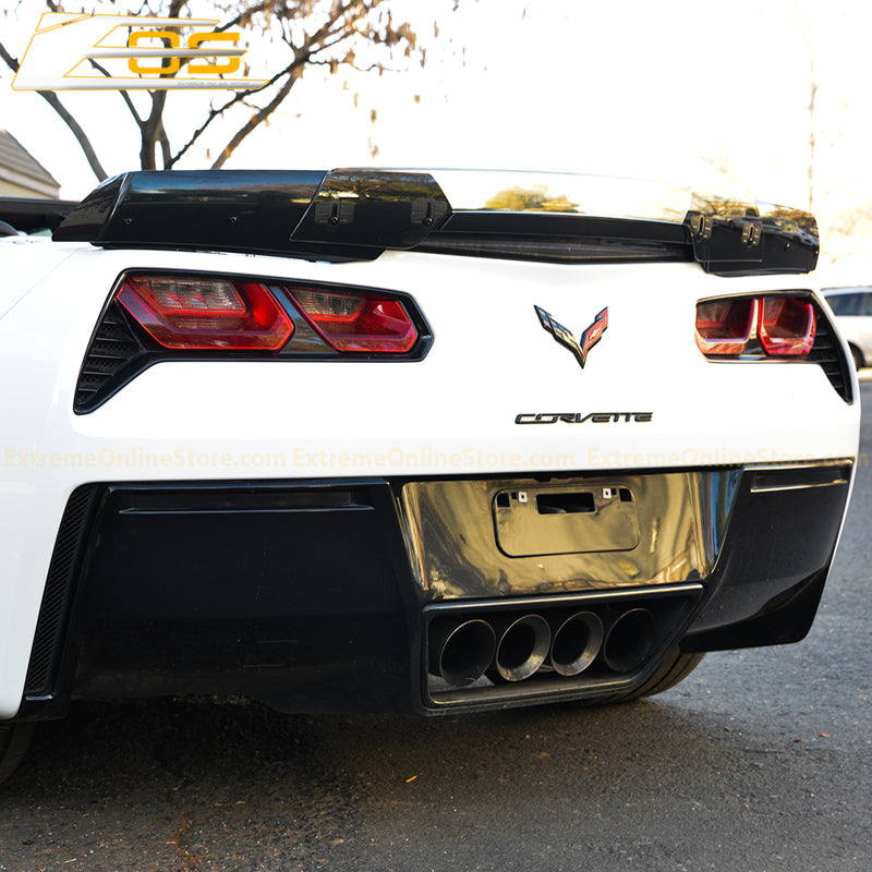 Corvette C7 Wickerbill Rear Spoiler Extension (Light Tinted) image 3