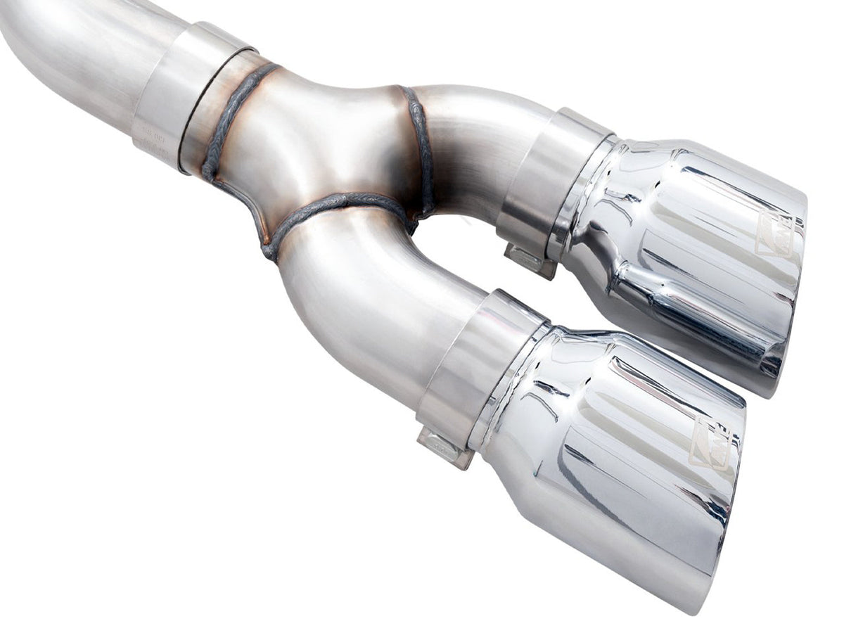 AWE 0FG Dual Side Exit Exhaust for '21+ Ford F-150 - 4.5 Chrome Silver Tips image 6