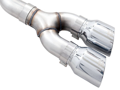 AWE 0FG Dual Side Exit Exhaust for '21+ Ford F-150 - 4.5 Chrome Silver Tips image 6