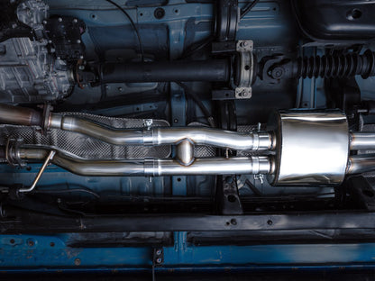 AWE 0FG Exhaust with BashGuard for 3rd Gen Tacoma - Dual Chrome Silver Tips image 4