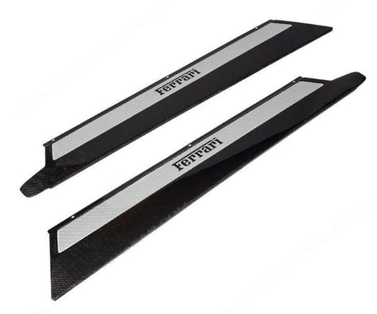 Carbon Fiber, Custom Carbon Fiber Door Sill Steps With Inserts - Ferrari 348