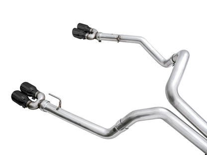 AWE 0FG Catback Split Rear Exit Exhaust for 4th Gen Silverado/Sierra 1500 6.2L (With Bumper Cutouts) - Quad Diamond Black Tips image 8