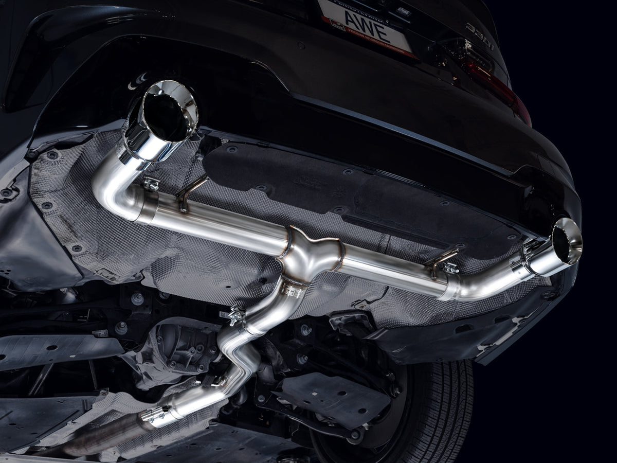 AWE Track Edition Axleback Exhaust for BMW G2X 330i/430i - Chrome Silver image 6