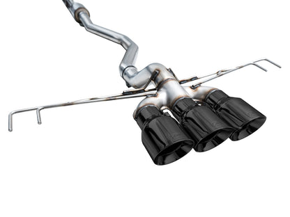 AWE Track Edition Exhaust for FL5 Civic Type R - Triple Diamond Black Tips image 26