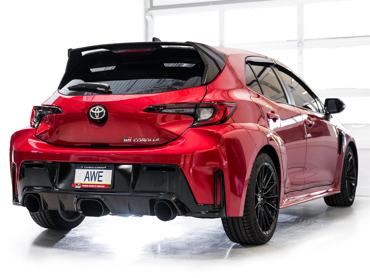 AWE Touring Edition Exhaust for GR Corolla - Diamond Black Tips image 8