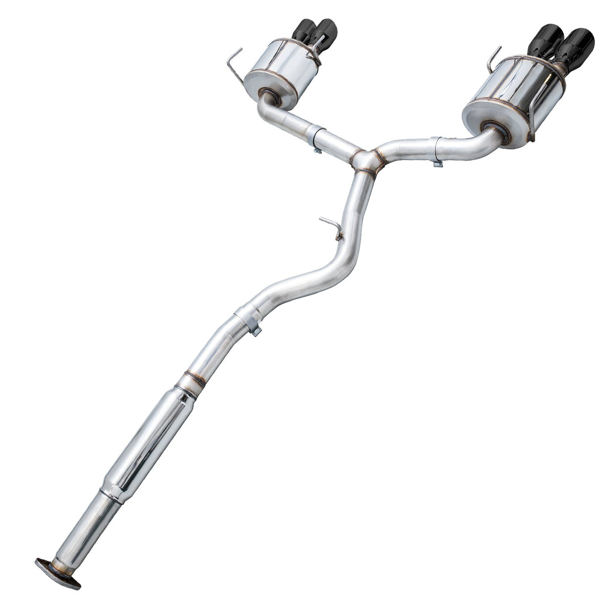AWE Touring Edition Exhaust for VA STI / GV WRX / GV STI Sedan - Diamond Black Quad Tips (102mm) image 6