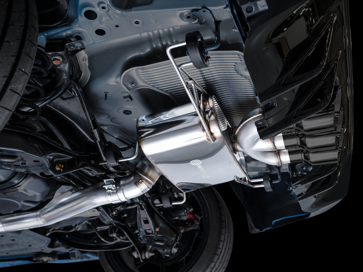 AWE Touring Edition Exhaust for FL5 Civic Type R - Triple Diamond Black Tips image 3