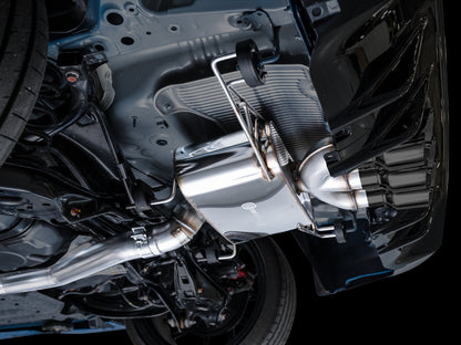 AWE Touring Edition Exhaust for FL5 Civic Type R - Triple Diamond Black Tips image 3