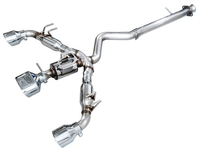 AWE Track Edition Exhaust for GR Corolla - Chrome Silver Tips image 1