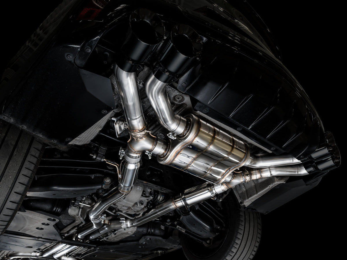 AWE SwitchPath™ Exhaust for Cadillac CT4-V Blackwing - Diamond Black Tips image 2