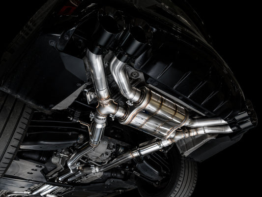 AWE SwitchPath™ Exhaust for Cadillac CT4-V Blackwing - Diamond Black Tips image 2