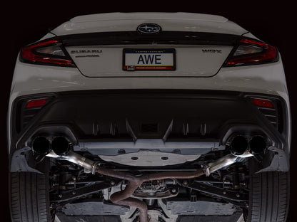 AWE Track Edition Axleback Exhaust for VB Subaru WRX - Diamond Black Tips image 4