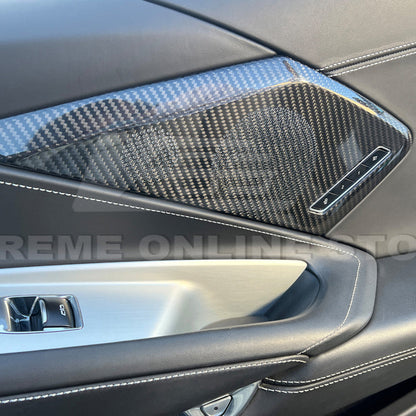 Corvette C8 DRY CARBON FIBER Door Speaker Cover image 5