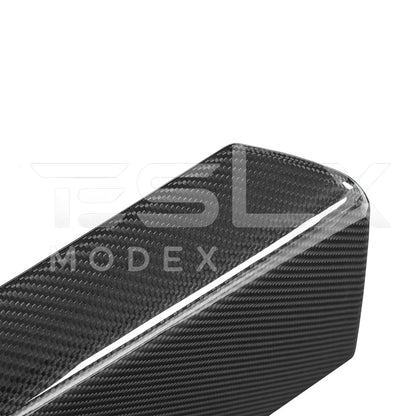 2020-Up Tesla Model 3 Y Carbon Fiber Interior Center Armrest Cover image 19
