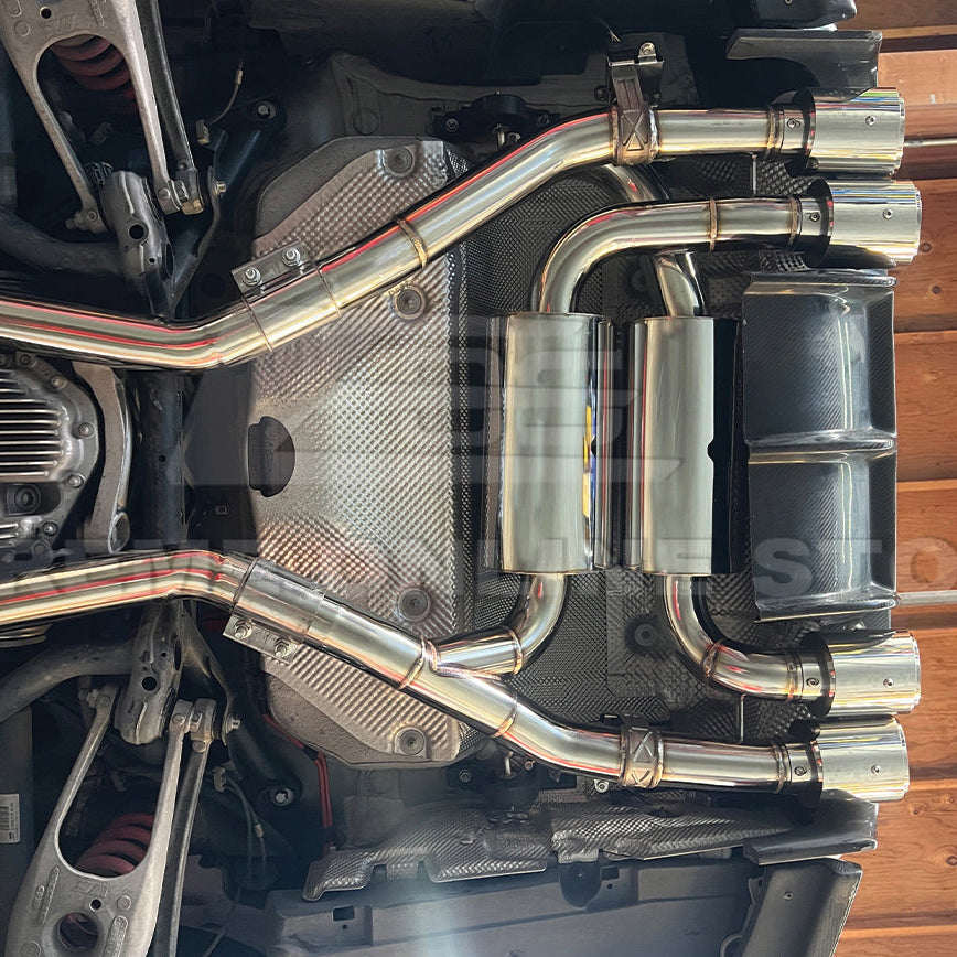 2015-20 BMW F80 M3 F82 M4 | 2.5 Piping w/ 3.5 Quad Tips Axle Back Exhaust image 4