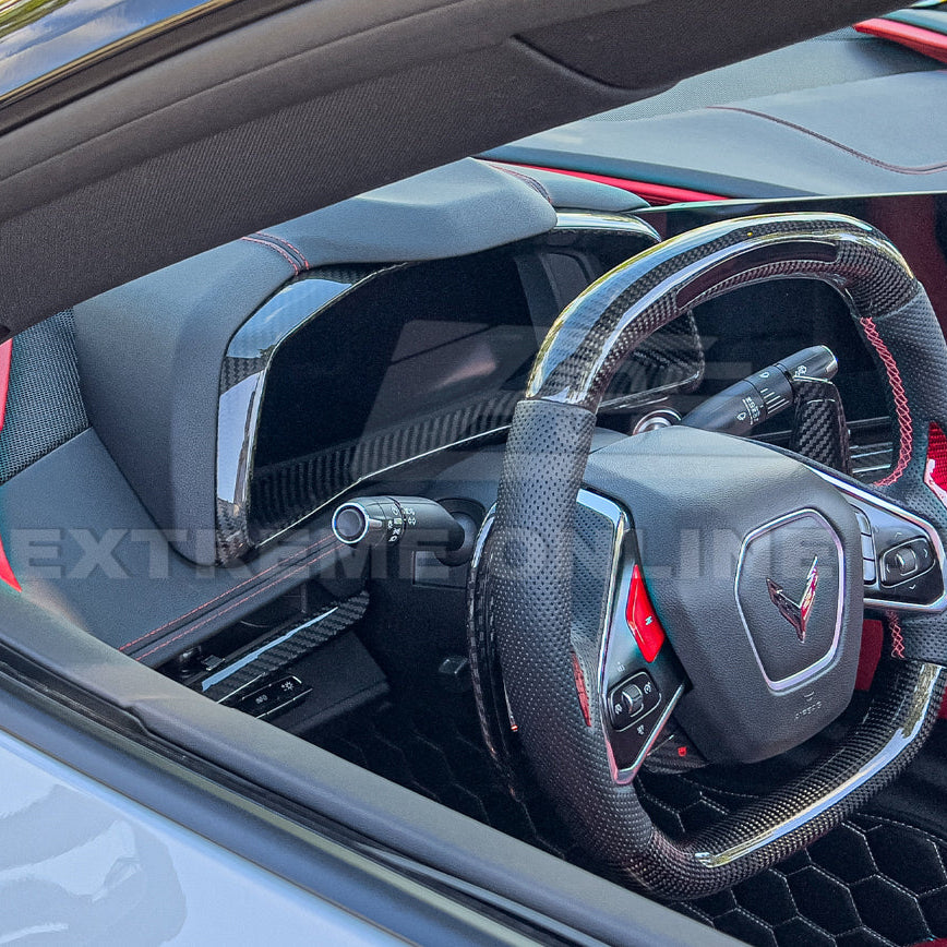 Corvette C8 DRY CARBON FIBER Gauge Cluster Cover image 5
