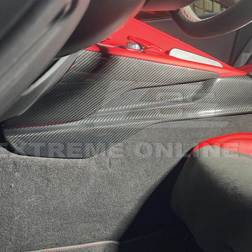 Corvette C8 DRY CARBON FIBER Center Console Side Panel Cover image 5