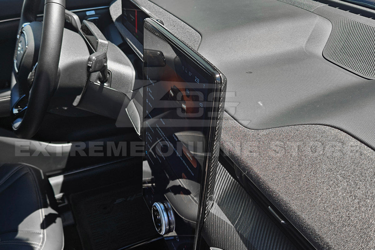 2021+ Ford Mustang Mach-E DRY CARBON FIBER Navigation Monitor Cover image 7