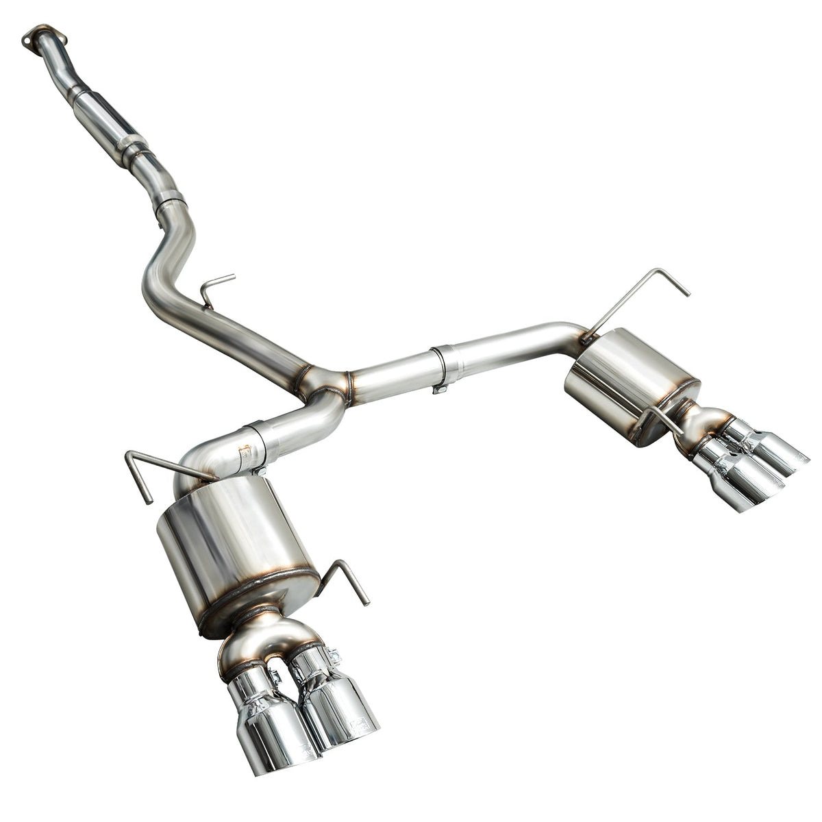 AWE Touring Edition Exhaust for 2015+ VA WRX Sedan - Chrome Silver Quad Tips (102mm) image 5