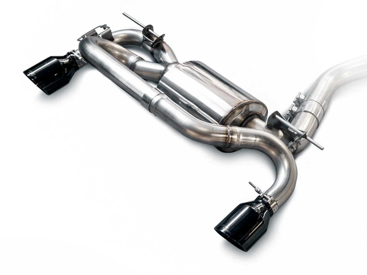 AWE Touring Edition Axle-back Exhaust for BMW F22 M235i / M240i - Diamond Black Tips (102mm) image 1