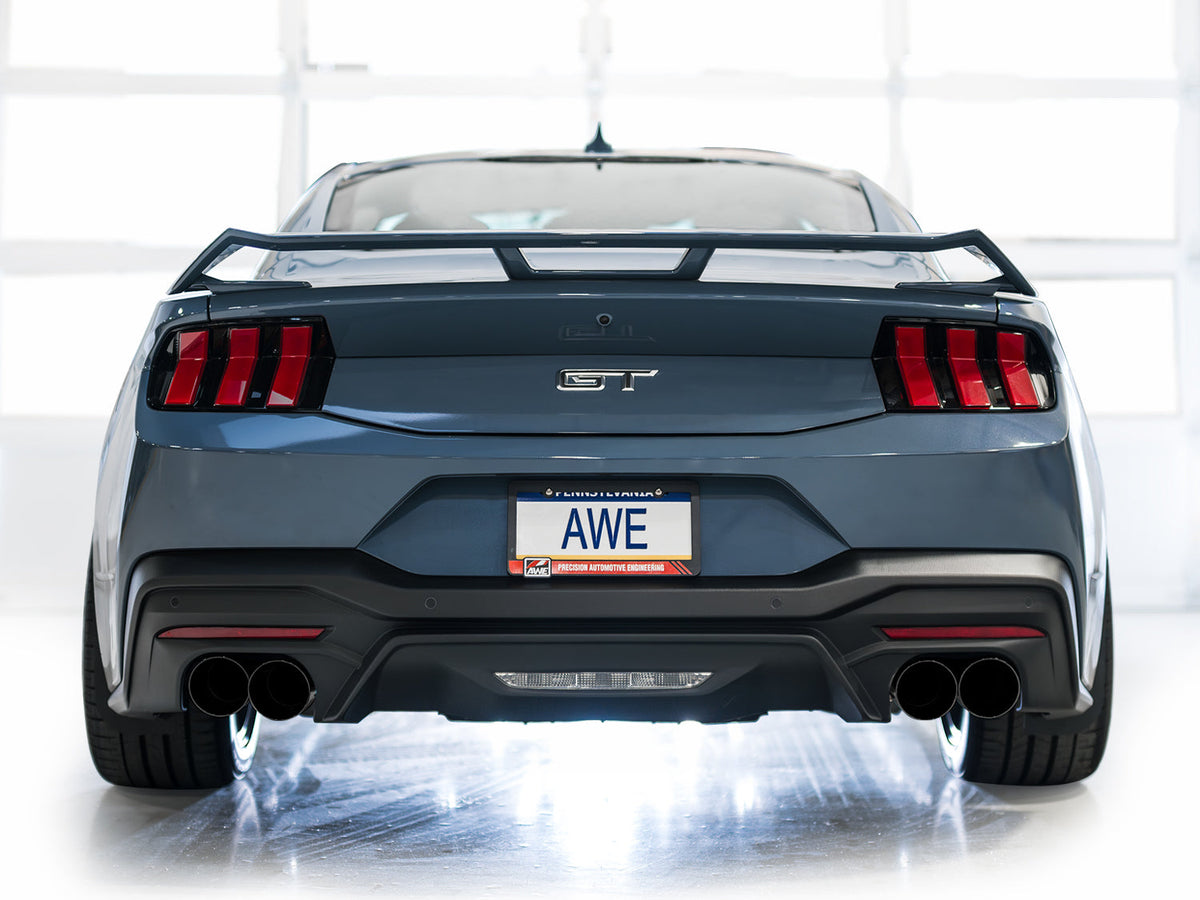 AWE SwitchPath™ Exhaust for S650 Ford Mustang GT Fastback - Quad Diamond Black Tips image 6