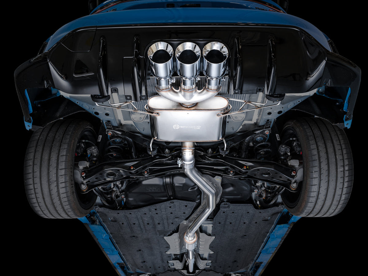 AWE Touring Edition Exhaust for FL5 Civic Type R - Triple Chrome Silver Tips image 7