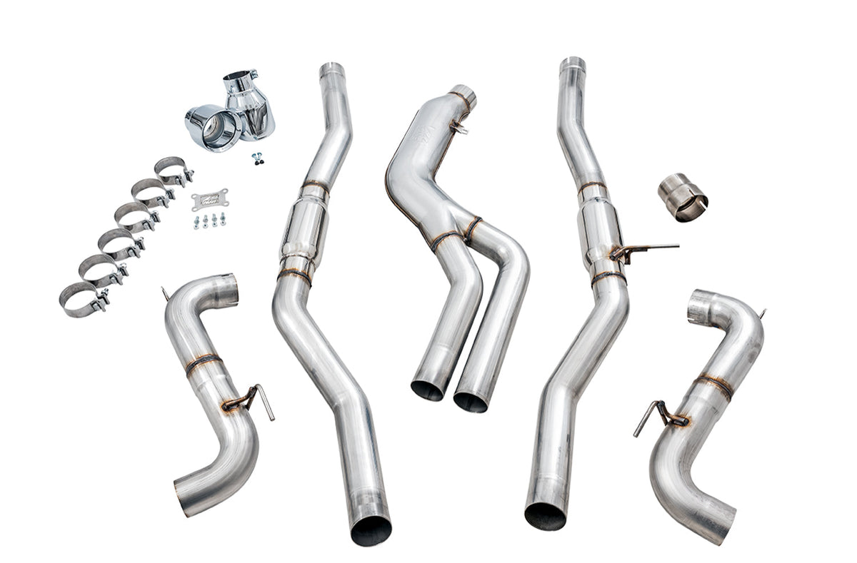 AWE Resonated Track Edition Exhaust for A90 Supra - 5" Chrome Silver Tips image 7