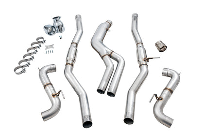 AWE Resonated Track Edition Exhaust for A90 Supra - 5" Chrome Silver Tips image 7