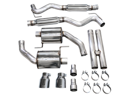AWE Touring Edition Exhaust for S650 Ford Mustang GT Fastback - Dual Chrome Silver Tips image 11