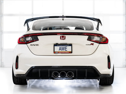 AWE Track Edition Exhaust for FL5 Civic Type R - Triple Chrome Silver Tips image 17