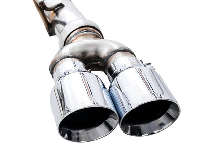AWE 0FG Catback Split Rear Exit Exhaust for 4th Gen Silverado/Sierra 1500 6.2L (with bumper cutouts) - Quad Chrome Silver Tips image 11