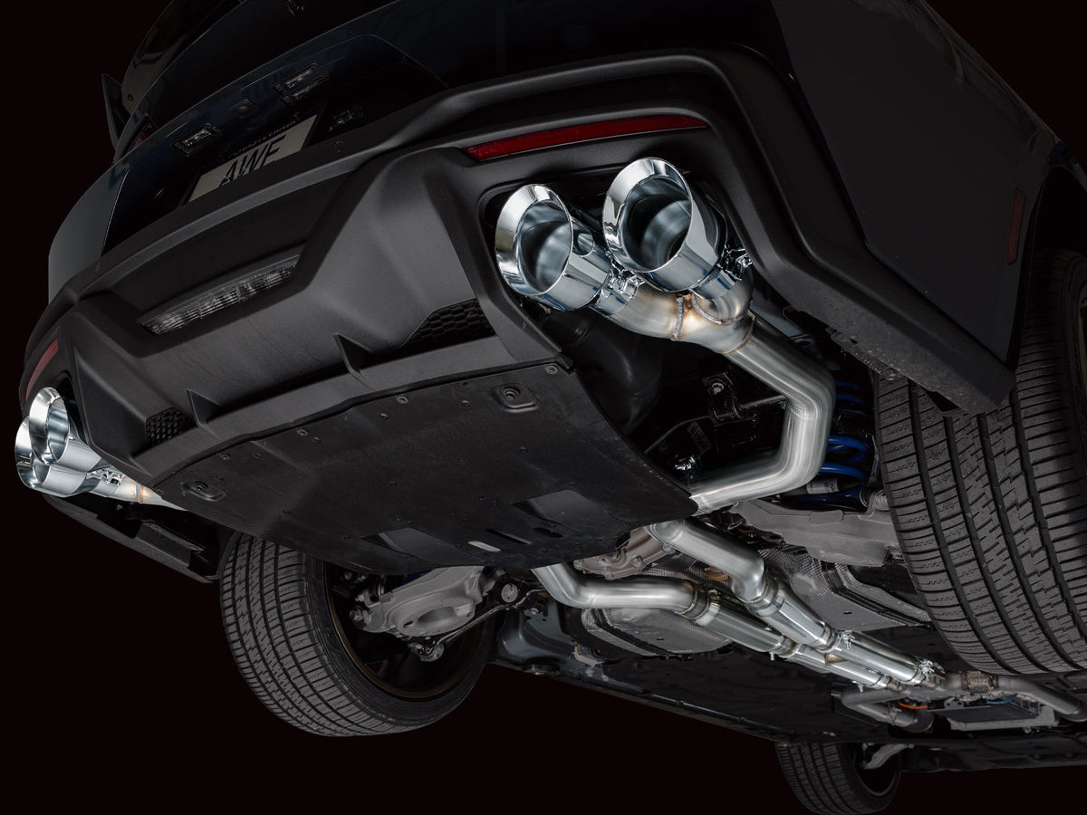 AWE Track Edition Exhaust for S650 Ford Mustang Dark Horse - Quad Chrome Silver Tips image 11