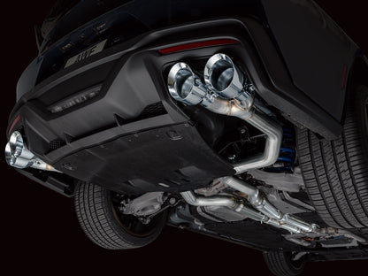 AWE Track Edition Exhaust for S650 Ford Mustang Dark Horse - Quad Chrome Silver Tips image 11