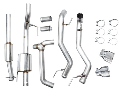 AWE 0FG Resonated Catback for '21+ Ford F-150 Tremor (With Bumper Cutouts) - Chrome Silver Tips image 18