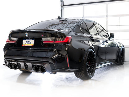 AWE SwitchPath Catback Exhaust for BMW G8X M3/M4 - Diamond Black Tips image 4